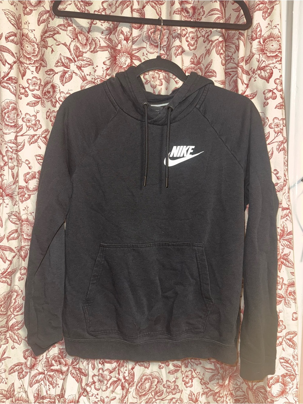 Nike Black Zip-Up Hoodie with White Swoosh